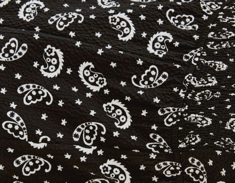 Bershka Paisley Print Romper Jurken Dames Wit Zwart | jadBCYY7Y0X