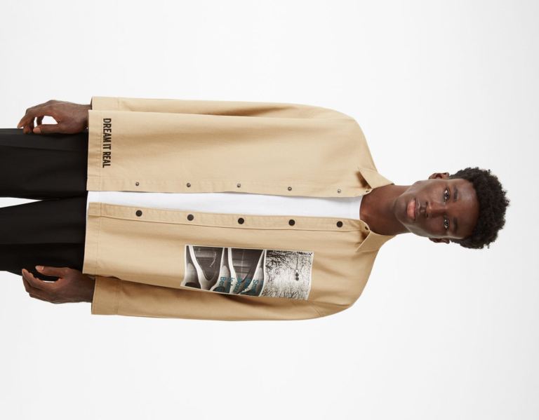 Bershka Photo Print Over Overhemd Heren Bruin | zVQqqK2lelB