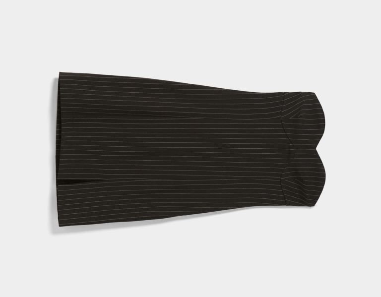 Bershka Pinstripe Corset Jurken Dames Zwart | NZCiRYo91ci
