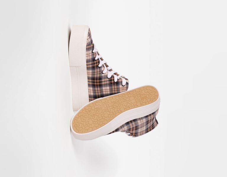 Bershka Plaid Platform High-top Sneakers Dames Gekleurd | 9rmhnDGXn9w