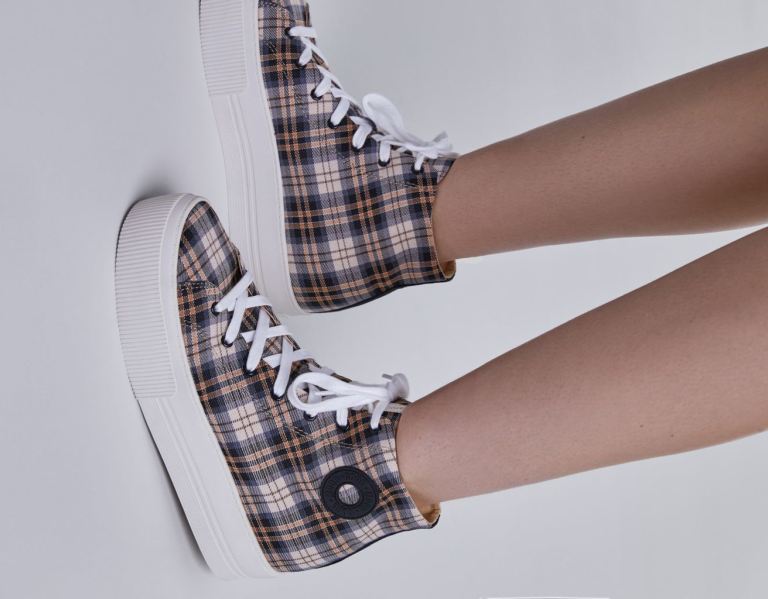 Bershka Plaid Platform High-top Sneakers Dames Gekleurd | 9rmhnDGXn9w