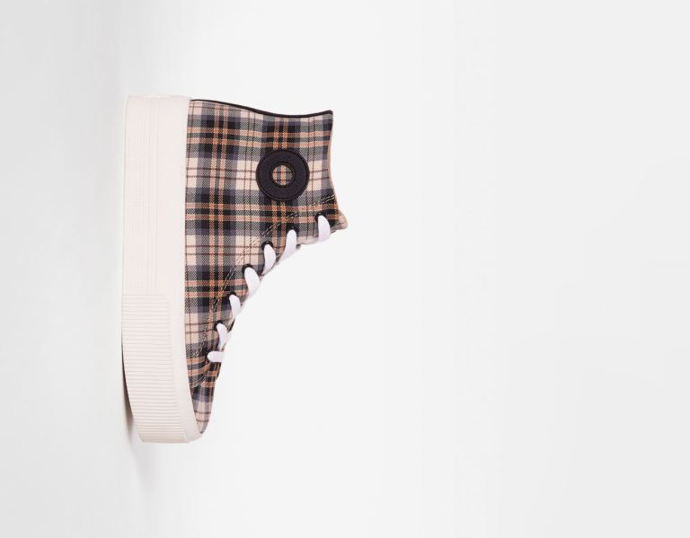 Bershka Plaid Platform High-top Sneakers Dames Gekleurd | 9rmhnDGXn9w