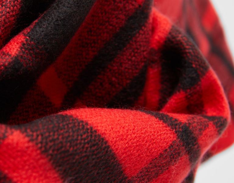 Bershka Plaid Sjaals Dames Rood | Hsz4vh6WbiJ