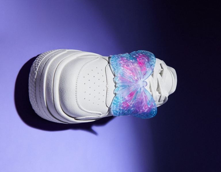 Bershka Platform With Butterfly Detail Sneakers Dames Wit | Wt47NUDX6AA