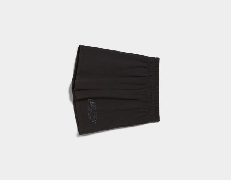 Bershka Plush Bermuda With Embroidered Detail Korte Broek Dames Grijs | rfnhlxsjAD5