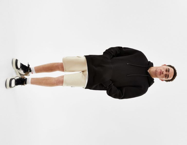 Bershka Plush Cargo Bermuda Korte Broek Heren Bruin | SiMh5hR6kHS