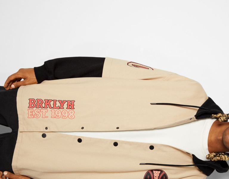 Bershka Plush Long Sleeve Printed Over Overhemd Heren Bruin | sEbpSdECMup