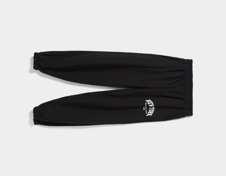 Bershka Plush Sweat Broek Dames Zwart | qxWICm3PU7p