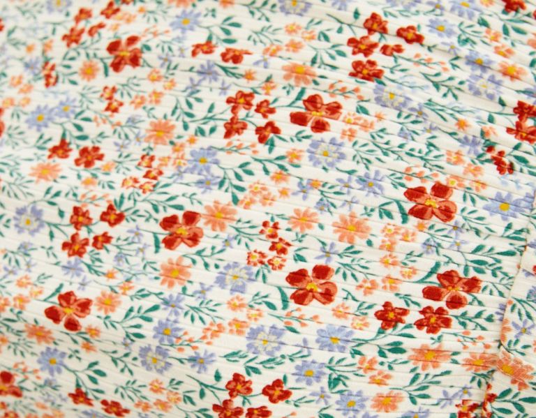 Bershka Printed Bandjes Mini Jurken Dames Wit | KuGqPQjYchk