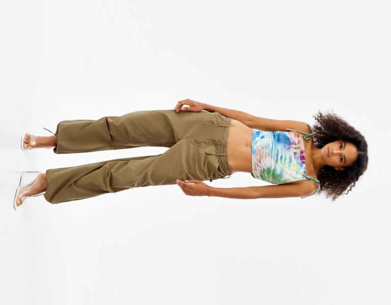 Bershka Printed Bandjes With Side Gathering Topjes Dames Room | z54R5PuuCmL