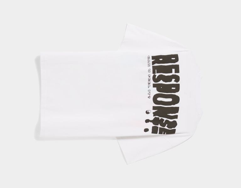 Bershka Printed Boxy-fit Kort Sleeve T-shirts Heren Wit | oQB6BapOzqm