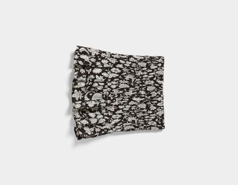 Bershka Printed Gathered Mini Rokken Dames Wit Zwart | 7Yq2naWkE2c