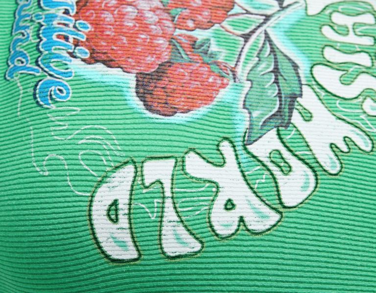 Bershka Printed Geribbeld Kort Sleeve T-shirts Dames Groen | I85QkveYJDn