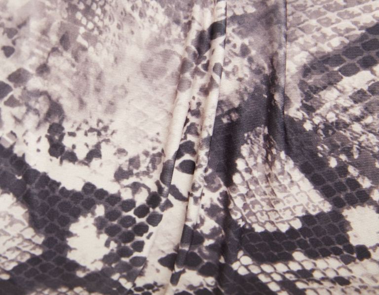 Bershka Printed Midi With Straps Jurken Dames Grijs | Osvr0uFIS1C