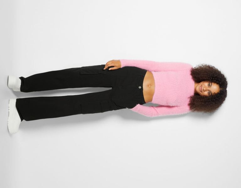 Bershka Rechtdoor Fit Cargo Broek Dames Zwart | H5ygYkIBIY0