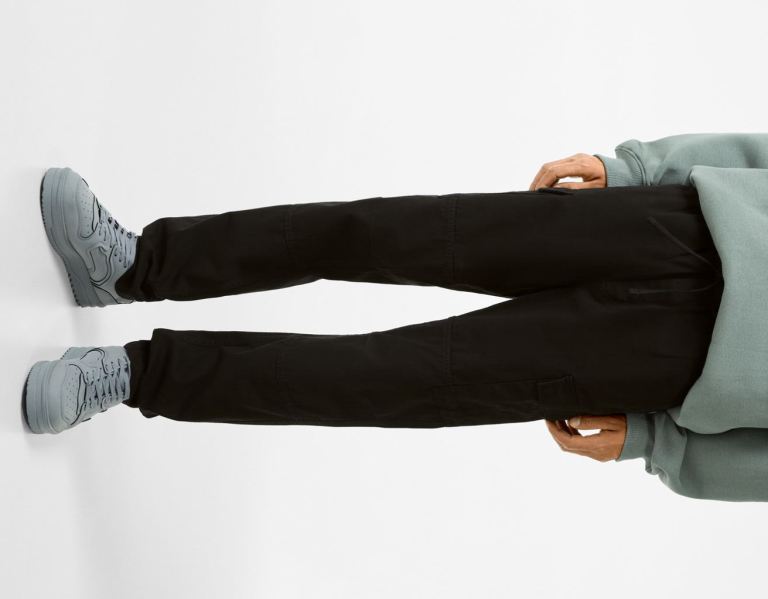 Bershka Regular-fit Sweatpants-style Pants Cargo Heren Zwart | P112Xu3f3AI