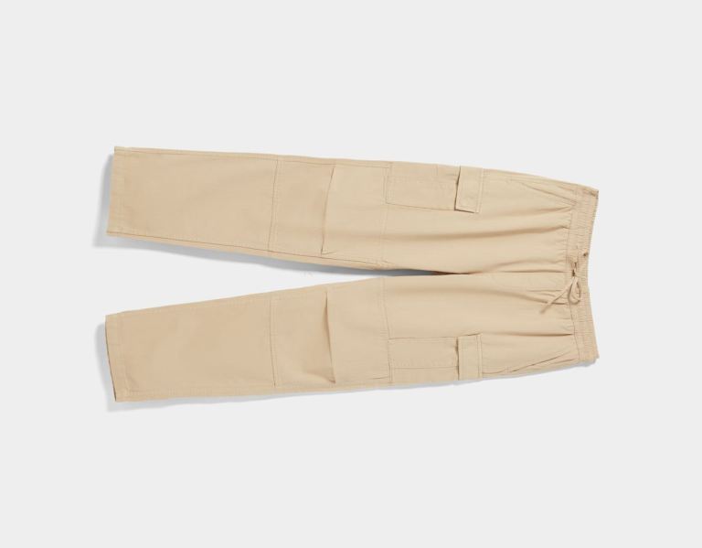 Bershka Regular-fit Sweatpants-style Pants Cargo Heren Bruin | R5SdrwokOXl