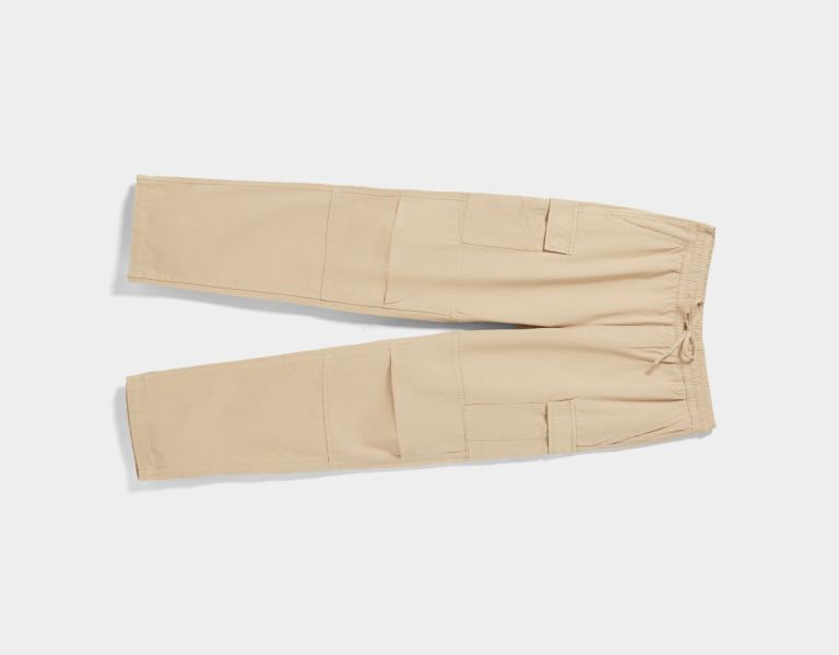 Bershka Regular-fit Sweatpants-style Pants Cargo Heren Bruin | SLa6vlbrGvn