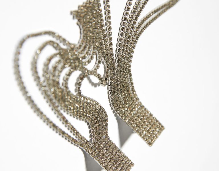 Bershka Rhinestone Cascade Earrings Sieraden Dames Zilver | vEKlAoquWgk