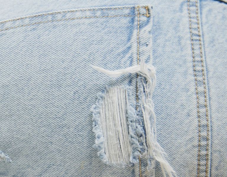 Bershka Ripped Brede-leg ’90s Jeans Dames Lichtblauw | QCf3rJVehMR