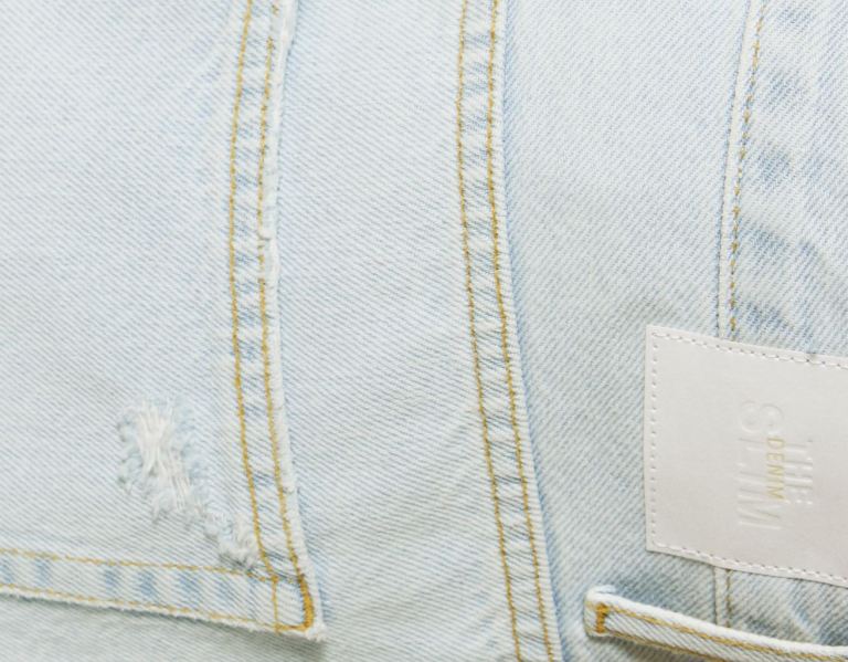 Bershka Ripped Denim Bermuda Korte Broek Heren Lichtblauw | Tvk4HIpIqCK