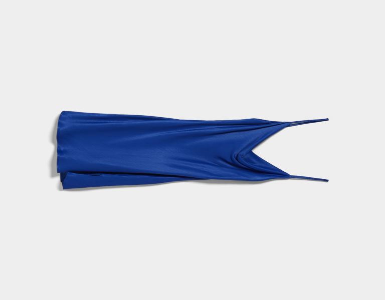 Bershka Satin Cami Mini Jurken Dames Blauw | VREeXaXWO2j