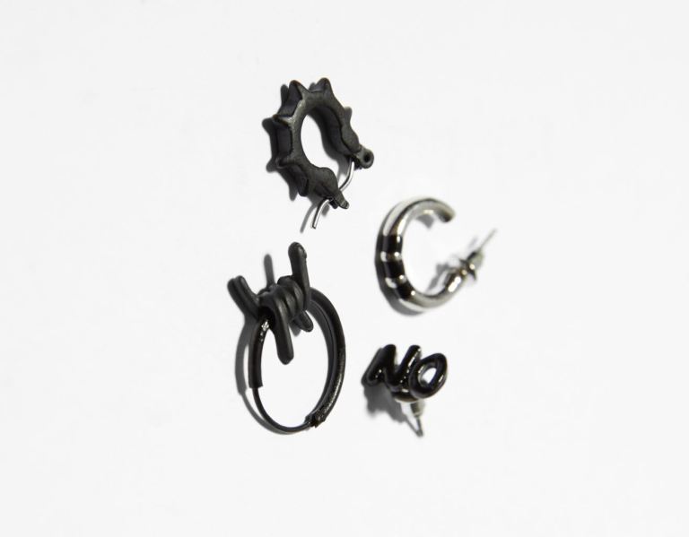 Bershka Set Of 10 Earrings Sieraden Heren Zilver | U0XfzHNV7QG