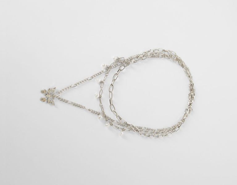 Bershka Set Of 3 Butterfly Necklaces Sieraden Dames Zilver | kKfPrMMtDS3