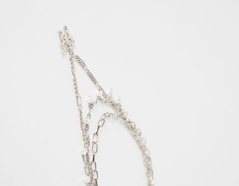 Bershka Set Of 3 Butterfly Necklaces Sieraden Dames Zilver | kKfPrMMtDS3