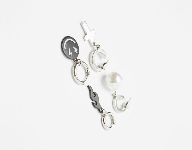 Bershka Set Of 4 Xl Earcuff Earrings Sieraden Heren Wit | 7sOBwe1jYDq