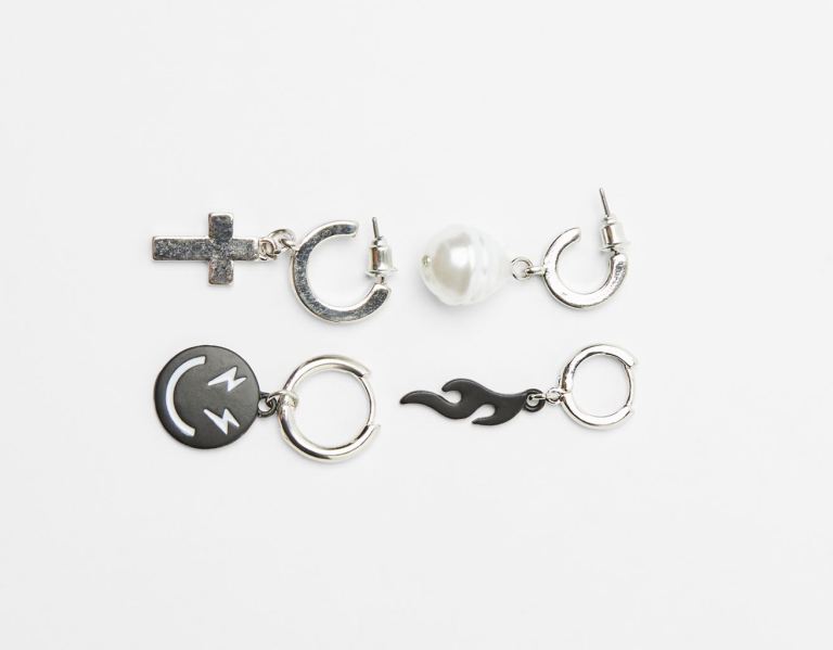 Bershka Set Of 4 Xl Earcuff Earrings Sieraden Heren Wit | 7sOBwe1jYDq