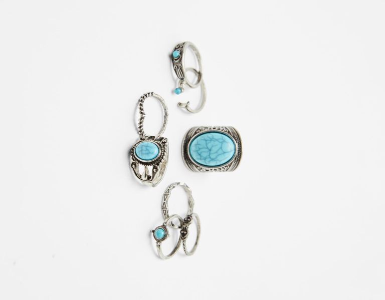 Bershka Set Of 8 Boho Rings Sieraden Dames Zilver | sPbHrpGXYO8