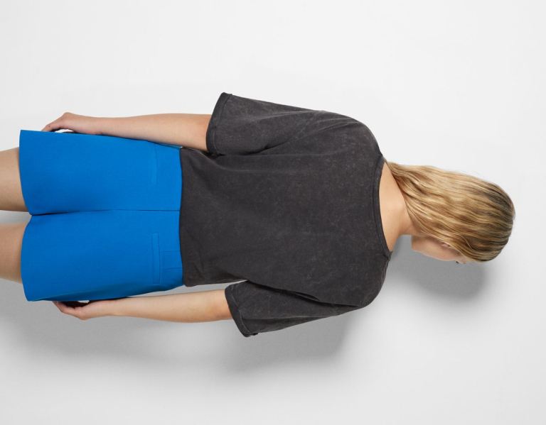 Bershka Skort With Gesp Korte Broek Dames Blauw | kMTZhPdV4zg