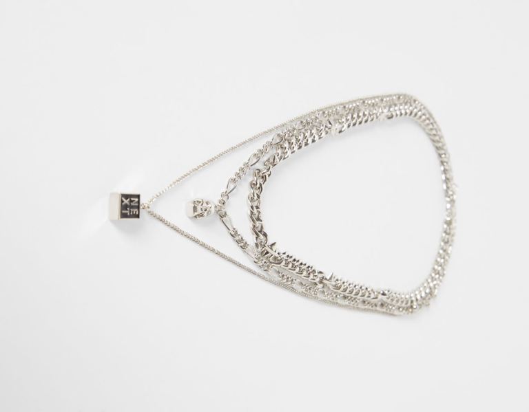 Bershka Skull Necklace Sieraden Heren Zilver | PepPGhdn4Wx