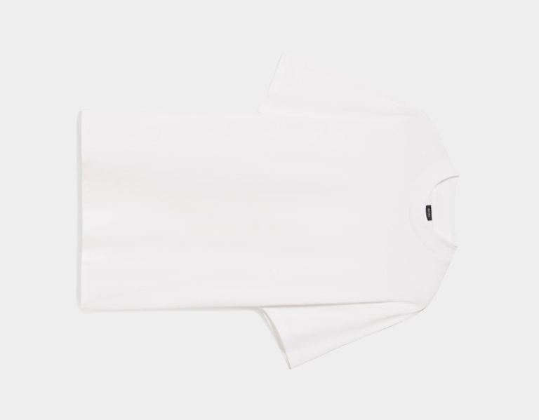 Bershka Slim-fit Kort Sleeve Mock Neck T-shirts Heren Wit | 6YewG20hQGL