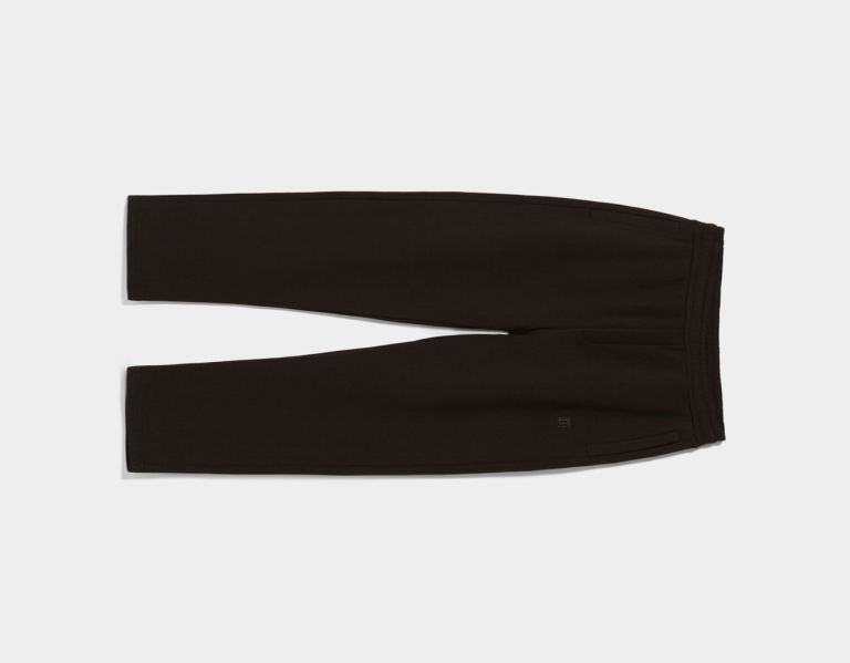 Bershka Standard Brede-leg Plush Broek Dames Zwart | B95a8rIB2E1