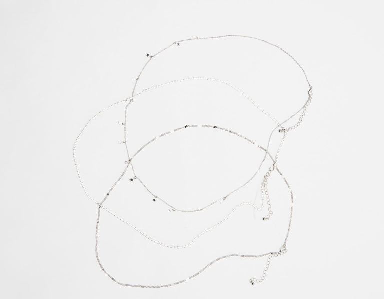 Bershka Star And Bejeweled Taille Chain Sieraden Dames Zilver | xq9WFXgltuR