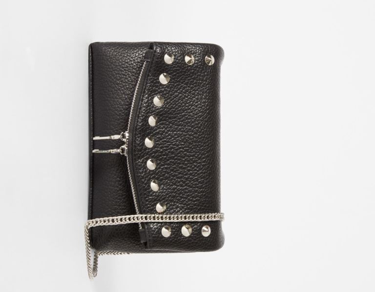 Bershka Studded Crossbody Tassen Dames Zwart | KEiPqAjI3cO