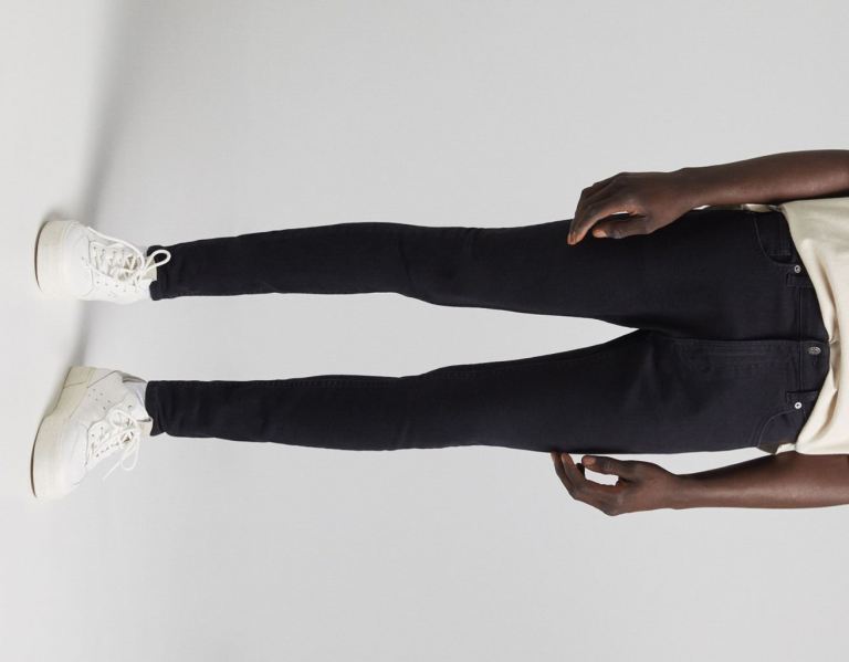 Bershka Super Mager Jeans Heren Zwart | 9kcnsBUBmAm