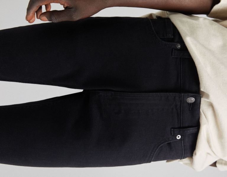 Bershka Super Mager Jeans Heren Zwart | 9kcnsBUBmAm