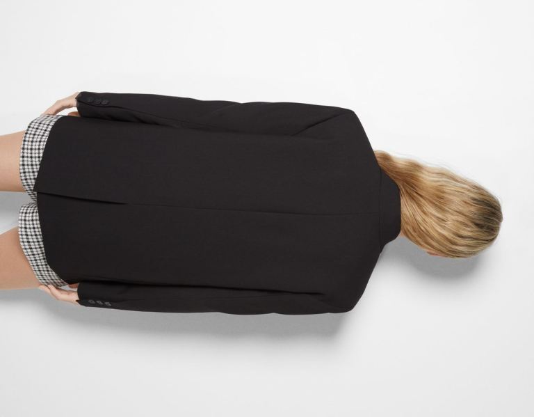 Bershka Tailored Blazer With Buttons Bovenkleding Dames Zwart | AMrUYw28LnK