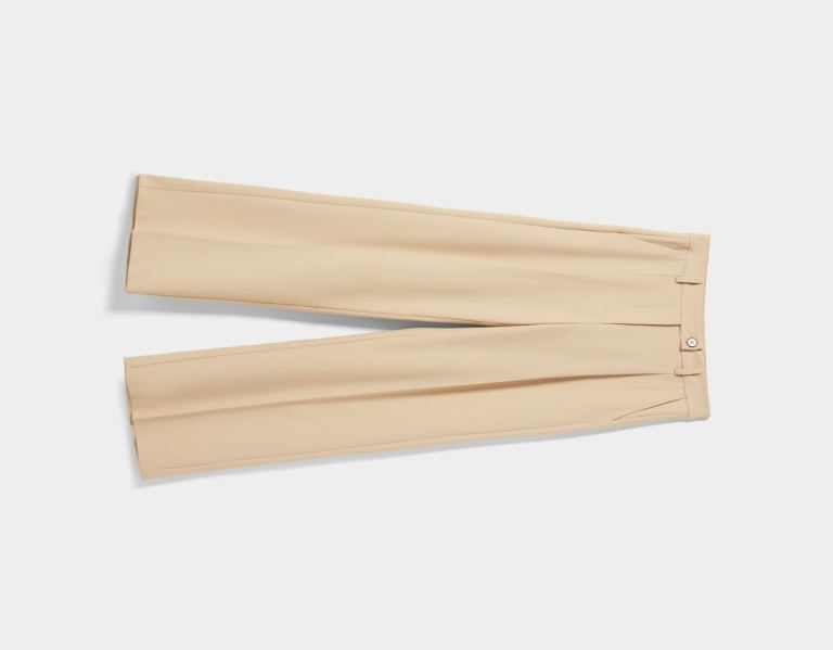 Bershka Tailored Brede-leg Broek Dames Bruin | GoueeNfeOFV