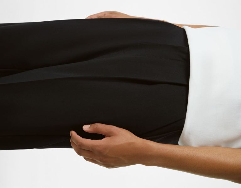 Bershka Tailored Brede-leg Sweat-style Broek Heren Zwart | 70uyZ5VBo2y