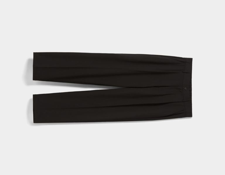Bershka Tailored Brede-leg Sweat-style Broek Heren Zwart | 70uyZ5VBo2y