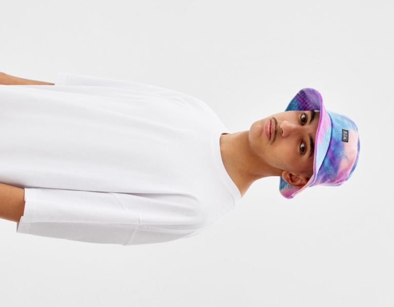 Bershka Terrycloth-effect Tie-dye Bucket Hoeden Heren Groen | MO5JziZgFTr