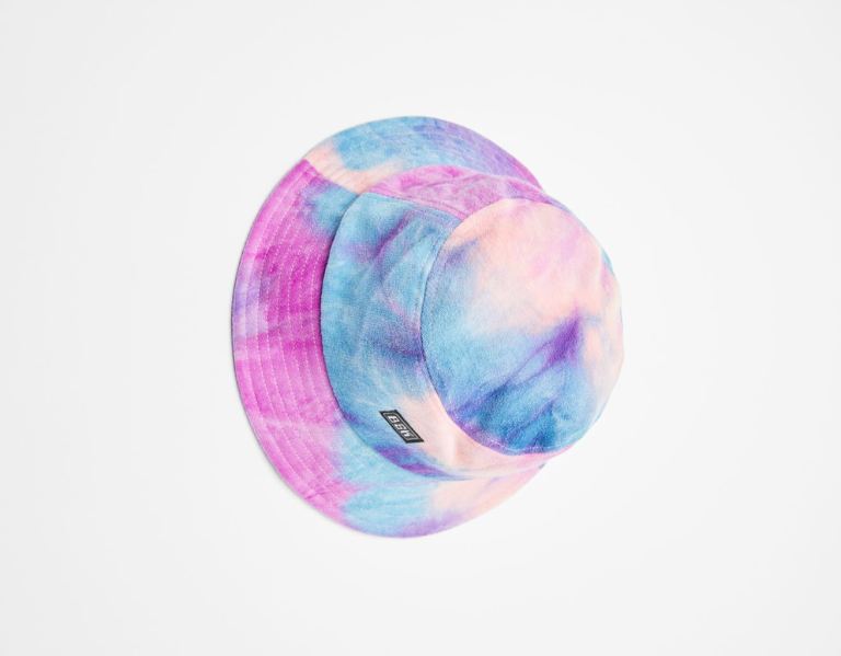 Bershka Terrycloth-effect Tie-dye Bucket Hoeden Heren Groen | MO5JziZgFTr
