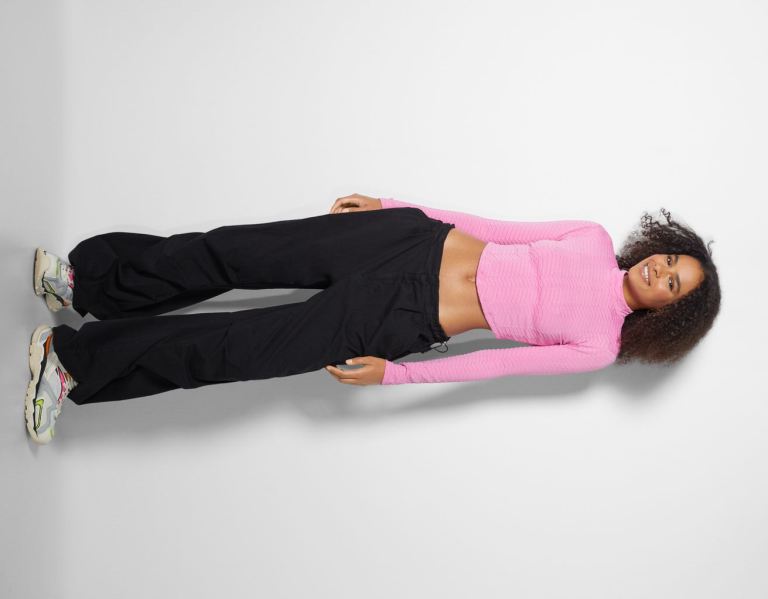 Bershka Textured Long Sleeve T-shirts Dames Roze | 7EmpGMqXYKY