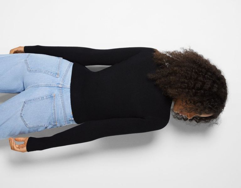 Bershka Trui With Choker Neck Truien Dames Zwart | q8HIyyDBSXl