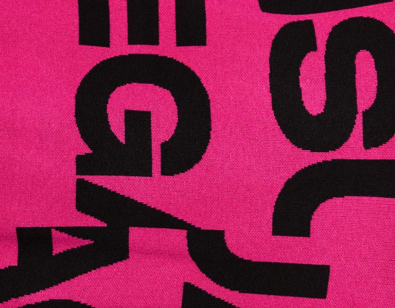 Bershka Trui With Lettering Truien Heren Fuchsie | URVBGNIVOON