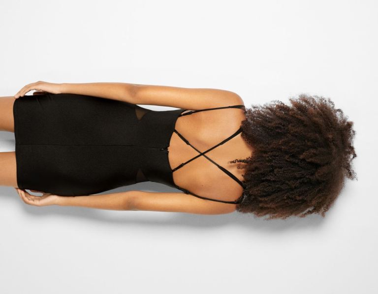 Bershka Tulle Jurken Dames Zwart | mxRHoqlfFbD